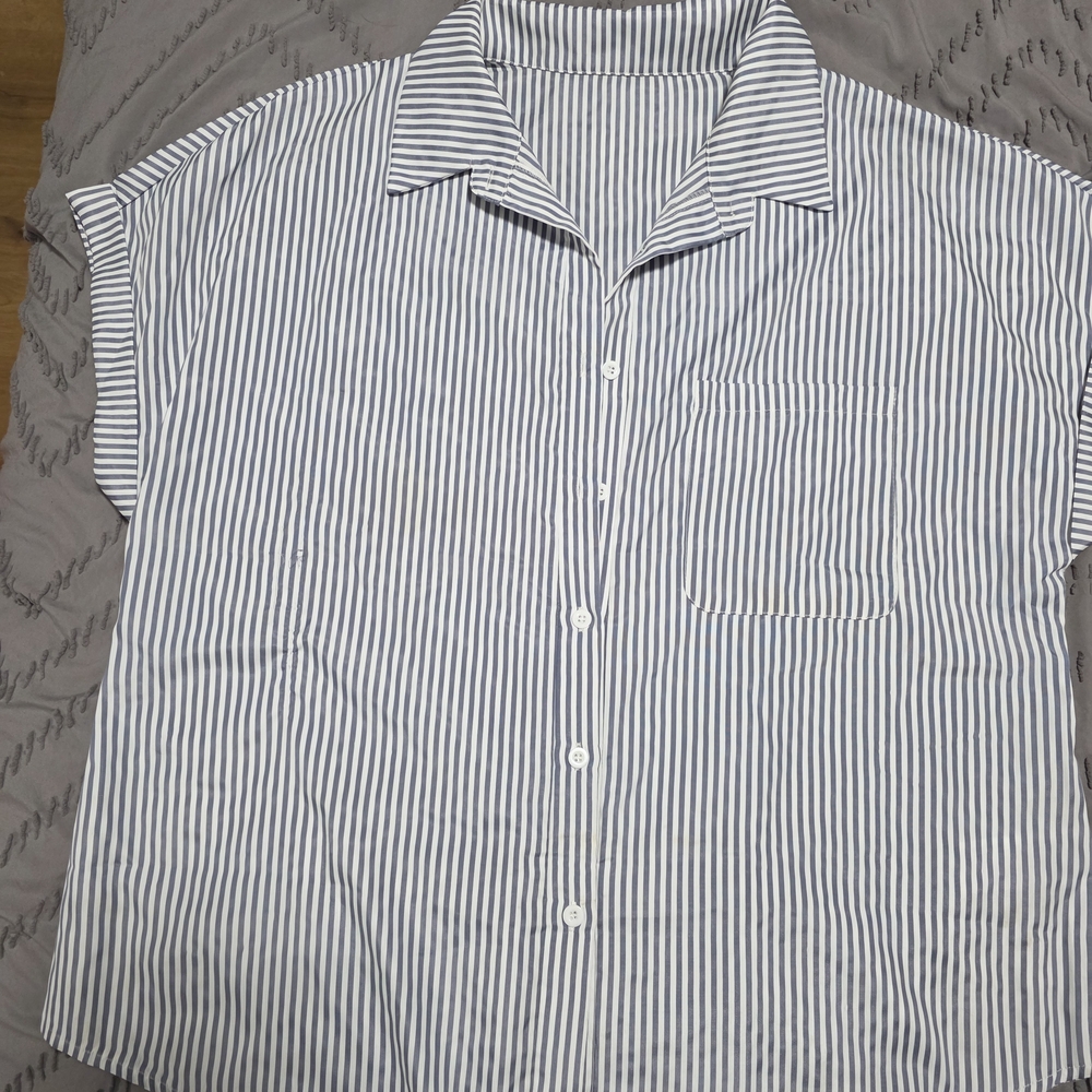Striped Button-Up Shirt